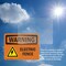 Signmission Electric Fence With Symbol OSHA Warning Sign, Vinyl Decal, 14in W x 10in L, 2PK OS-2PACK-WS-D-1014-L-12088 - alternate 6